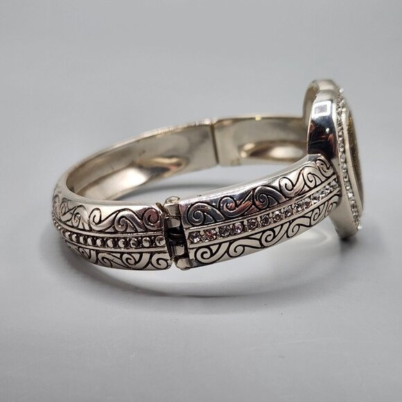 Brighton Heart Song Hinge Bracelet Retired Jewelry Swarovski Crystal Devotion - Picture 6 of 11